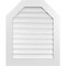 Ekena Millwork Octagonal Top Surface Mount PVC Gable Vent: Functional, w/ 3-1/2"W x 1"P Standard Frame, 28"W x 34"H GVPOT28X3401SF - alternate 1